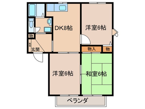 サンエクセル小森野Ｃの物件間取画像